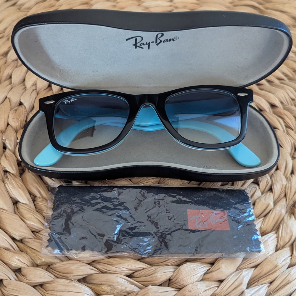 Ray-Ban Black and Blue Sunglasses